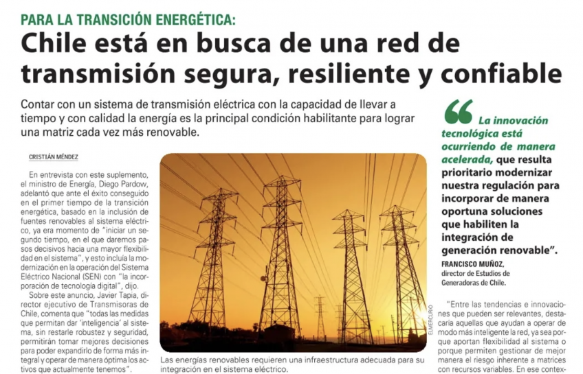 Chile está en busca de una red de transmisión segura, resiliente y confiable