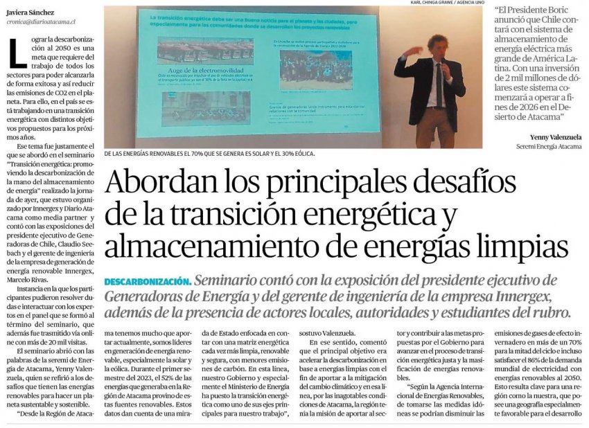 Abordan los principales desafíos de la transición energética y almacenamiento de energías limpias